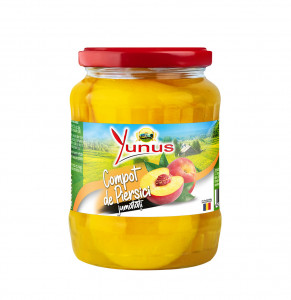 Compot de Piersici Jumatati Borcan 680G Yunus