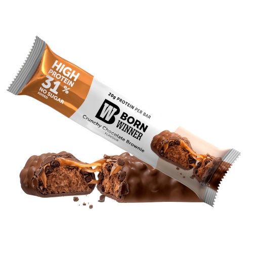 12 x Born Winner Deluxe CRUNCHY протеинов бар - Шоколадово брауни
