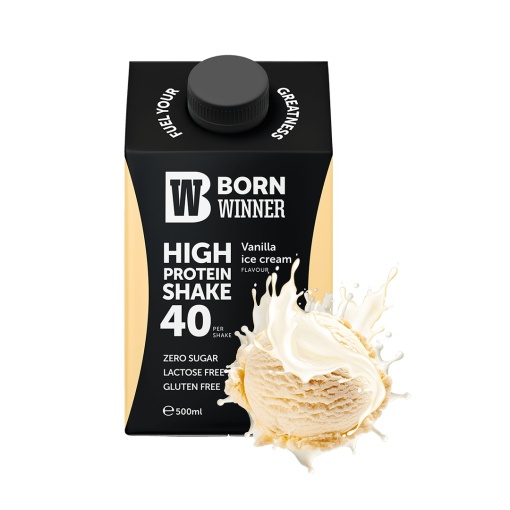 12 х Born Winner Protein Shake – Vanilla Ice Cream 500 ml