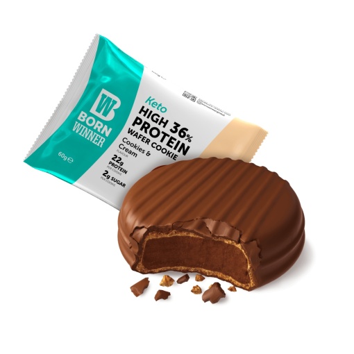 12 x Born Winner KETO Cookie Wafer - Бисквити с крем