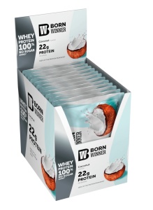 12 x Born Winner Суроватъчен протеин на прах с вкус на кокос 30гр. - Img 2