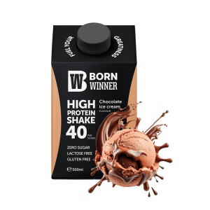 12 x Born Winner Protein Shake – Шоколадов сладолед 500 ml