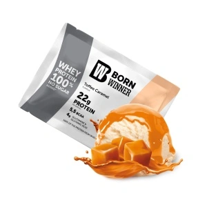 12 x Born Winner Суроватъчен протеин на прах с вкус на тофи карамел 30гр.