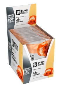 12 x Born Winner Суроватъчен протеин на прах с вкус на тофи карамел 30гр. - Img 2