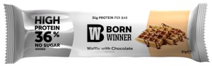 12 x Born Winner Mega PRO протеинов бар – Гофрета с шоколад - Img 3
