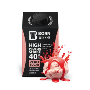 12 x Born Winner Protein Shake – Strawberry Ice Cream 500 ml