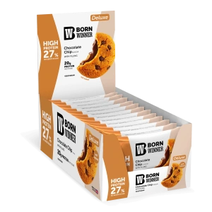 12 x Born Winner Deluxe протеиново куки - Шоколадови парченца с пълбеж 75г. - Img 2