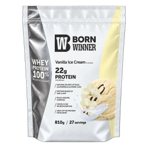 1 x Born Winner Суроватъчен протеин на прах с вкус на ванилов садолед 810гр. - Img 2