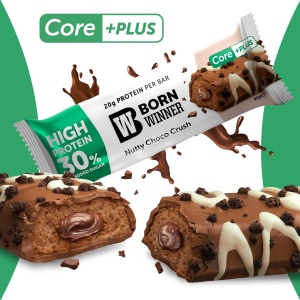 12 x Протеинов бар Born Winner Core PLUS - Лешник и какао - Img 4