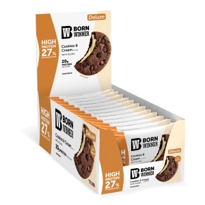 12 x Born Winner Deluxe протеиново куки - С пълнеж бисквитки и сметана 75г. - Img 2