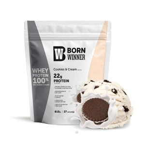 1 x Born Winner Суроватъчен протеин на прах с вкус на Бисквитки и сметана 810гр.