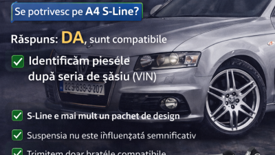 Se potrivesc kiturile de brațe suspensie pe Audi A4 cu pachet S-Line?