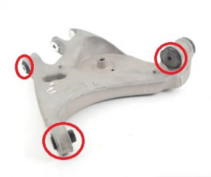 Kit reparatie bascula inferioara spate Audi A4 2000 - 2007 - Img 2