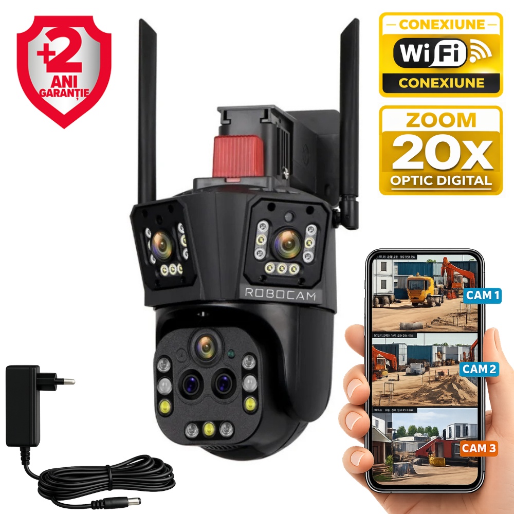 Cameră Supraveghere WL342 20X – Zoom Optic Puternic, Detecție Cameră Supraveghere WL342 20X – Zoom Optic Puternic, Detecție