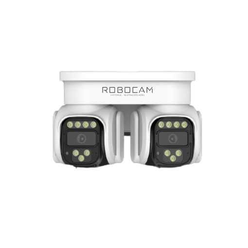Camera WiFi Dubla, 2 Camere Rotative, Suport Prindere Colt, 4MP, Detectie si Urmarire Persoana