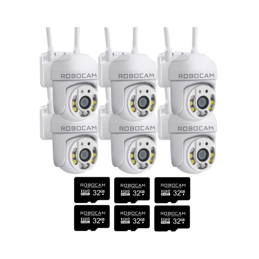 PROMO 4 Camere Supraveghere IP Wi-Fi 5MP V1 + 2 Camere si 6 Carduri Micro SD Cadou - Summer Sale
