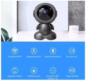 Camera Baby WiFi, Microfon, Infrarosu, Detectie Miscare - Img 3
