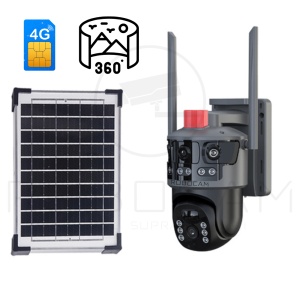 Cameră de Supraveghere 4G, Solară, Duală, Panoramica, cu 4MP, Panou Solar și Detecție Mișcare + CARTELA CU INTERNET - Img 3