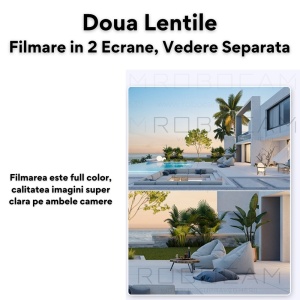 Cameră Supraveghere Dublă 8MP cu 2 Ecrane, Panou Solar, WiFi, Card 64GB – Vizualizare Duală în Timp Real - Img 7