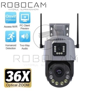 Cameră Supraveghere Exterior 4G + Wi-Fi, 6MP, Zoom 36X, Vedere Nocturnă, Audio, Control de pe Telefon - Img 2