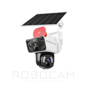 Cameră Supraveghere Solară PTZ 6MP cu 2 Lentile, 360°, 4G, Audio Bidirecțional, Vedere Nocturnă, Alarma, 12.000mah - Img 11