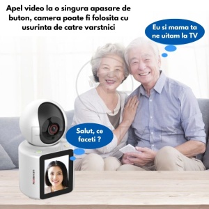 Cameră Video Baby Monitor 360° AI, WiFi, Detecție Plâns și Mișcare, cu Card SD 64GB - Img 5