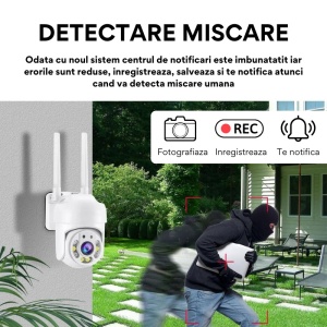 PROMO 2 Camera Supraveghere IP Wi-Fi 5MP V1 + 2 Carduri Micro SD CADOU - Summer Sale - Img 4