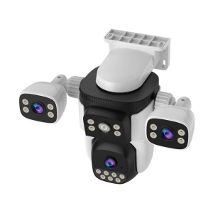 Cameră de supraveghere IP Speed Dome WiFi PTZ 3 în 1, 6 MP, 4 mm, vedere 360°, smart tracking, detectare umană, IR și lumină albă 30 m, microfon, difuzor, alarmă, slot card - Img 2