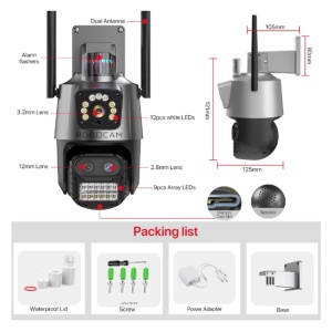 Camera De Supraveghere WIFI, 8MP, 2 Ecrane, Alarma, Detectie Umana - Img 8