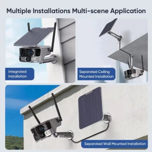 Cameră Supraveghere 4G cu Panou Solar, Audio, Vedere Nocturnă, Detecție Mișcare, Control prin Telefon - Img 3