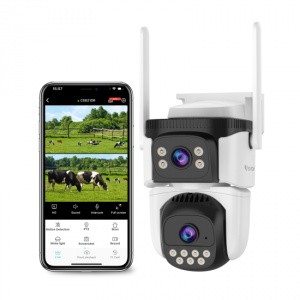 Cameră Supraveghere IP Speed Dome WiFi Dual Lens, 3MP, Night Vision, Smart Tracking, Audio Bidirecțional - Img 3