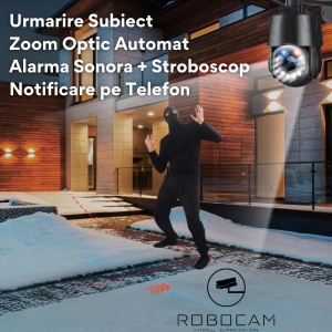 Camera Supraveghere WIFI 4K Ultra HD 30X ZOOM OPTIC Automat, IP 66, Card Memorie CADOU ! - Img 5