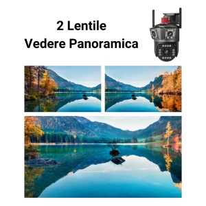 Camera Supraveghere WIFI TRIPLA, Vedere Panoramica, Zoom 10x, Detectie Umana, IR - Img 3
