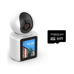 Cameră Video Baby Monitor 360° AI, WiFi, Detecție Plâns și Mișcare, cu Card SD 64GB