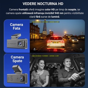 Cameră Auto 4G Robocam RBC-V2 – Monitorizare Parcare 24/7, Dublă Lentilă, GPS, Radar & Vibrație, Vizualizare Live prin UBox, Stocare Cloud / Card SD - Img 8
