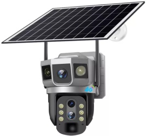 Camera de Supraveghere, 4G, Incarcare Solara, 3 Ecrane, 8mp