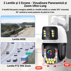 Cameră de Supraveghere 4G, Zoom 99X vedere la 2000m, Viziune Nocturnă 150m, Carcasa Metalica - Img 5