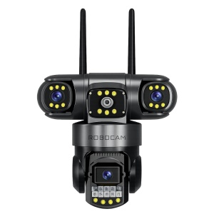 Cameră de Supraveghere WiFi 12MP Triplă 2K, PTZ, Vedere Nocturnă Color, Audio Bidirecțional - Img 2