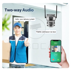 Camera Supraveghere 2 Ecrane, 4 Lentile, 4K Ultra HD 8MP, Zoom Hybrid 10x, Panou Solar, 4G si WiFi - Img 3