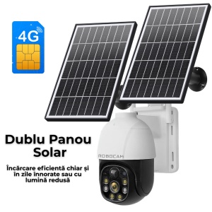 Cameră Supraveghere Exterior 4G cu Dublu Panou Solar, Cartelă SIM, 5MP, Autonomă - Img 2