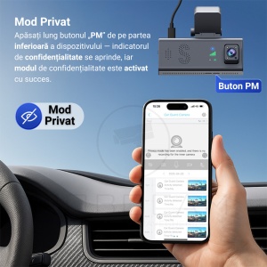 Cameră Auto 4G Robocam RBC-V2 – Monitorizare Parcare 24/7, Dublă Lentilă, GPS, Radar & Vibrație, Vizualizare Live prin UBox, Stocare Cloud / Card SD - Img 5