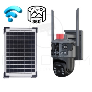 Cameră de Supraveghere WiFi Solară, Duală, Panoramica, cu 4MP, Panou Solar și Detecție Mișcare - Img 3
