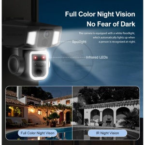 Camera Supraveghere 2 Ecrane, 4 Lentile, 4K Ultra HD 8MP, Zoom Hybrid 10x, Panou Solar, 4G si WiFi - Summer Sale - Img 5