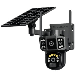 Cameră Supraveghere 4G Solară 8MP cu Lentile Duble, 4K, Vizualizare 360° și Detecție Mișcare – Baterie 8000mAh - Img 2