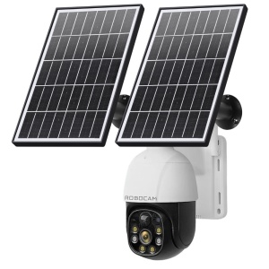 Cameră Supraveghere Exterior 4G cu Dublu Panou Solar, Cartelă SIM, 5MP, Autonomă