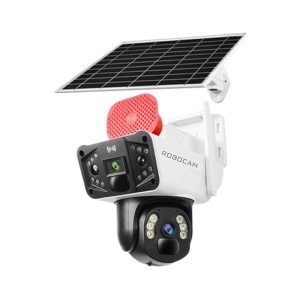 Cameră Supraveghere Solară PTZ 6MP cu 2 Lentile, 360°, 4G, Audio Bidirecțional, Vedere Nocturnă, Alarma, 12.000mah - Summer Sale - Img 1