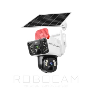 Cameră Supraveghere Solară PTZ 6MP cu 2 Lentile, 360°, 4G, Audio Bidirecțional, Vedere Nocturnă, Alarma, 12.000mah - Summer Sale - Img 11