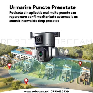 Camera Supraveghere WIFI, 4K Ultra HD, Doua Camere 4MP+4MP, 10X ZOOM OPTIC - Img 2