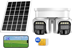 Camera 4G Dubla, Panou Solar, 2 Camere Rotative, Suport Prindere Colt, 4MP, Detectie si Urmarire Persoana - Img 8