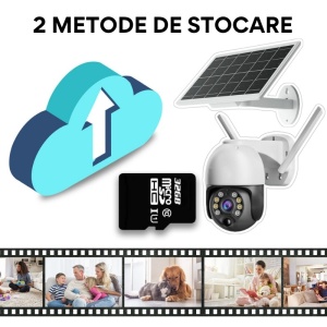 Camera IP Wi-Fi cu Panou Solar 8MP + Card Micro SD 128GB - Img 6